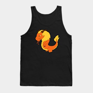 Orange Chinese Dragon Tank Top